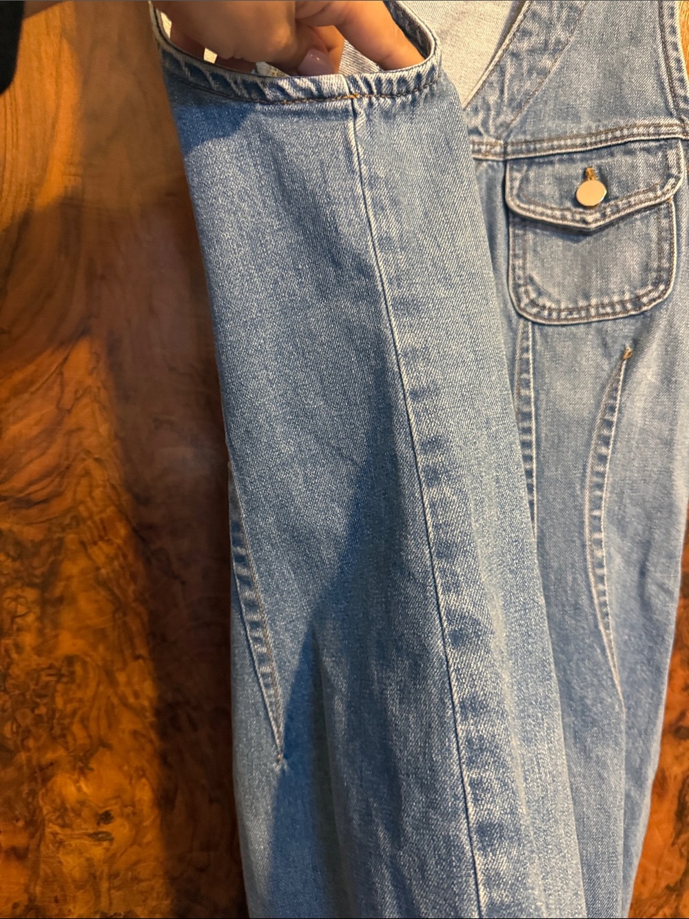 Reformation Light Blue Sleeveless Denim Button Dress - Picture 5 of 8